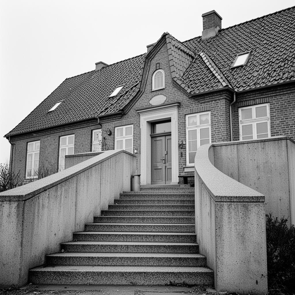 Granittrappe foran dansk villa — udført af Casa Concept murerfirma